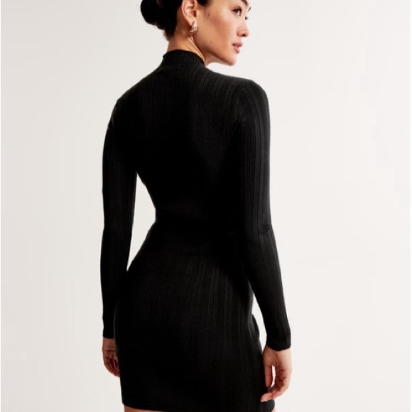 NWT ABERCROMBIE AND FITCH LONG SLEEP MOCKNECK MINI DRESS - Picture 5 of 12
